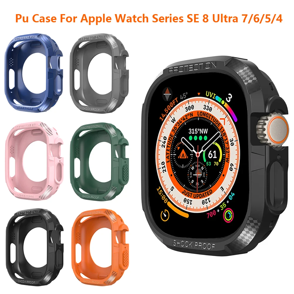 

TPU Cover for Apple Watch Ultra Case 49mm 45mm 41mm 44mm 40mm Bumper Frame Protector for iWatch Series SE 8 Ultra 7 6 5 4