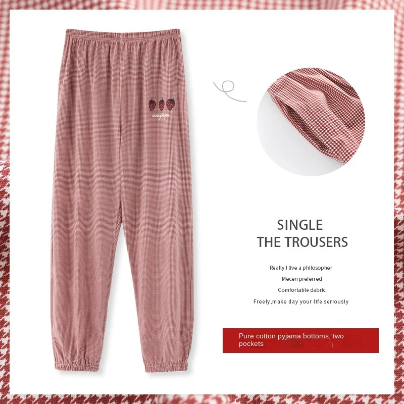 

2022 Casual Trousers Women Spring Cotton Sleep Pants 4XL Plus Size Loose Bottoms Ladies Pajama Pants Homewear Female Lounge Wear