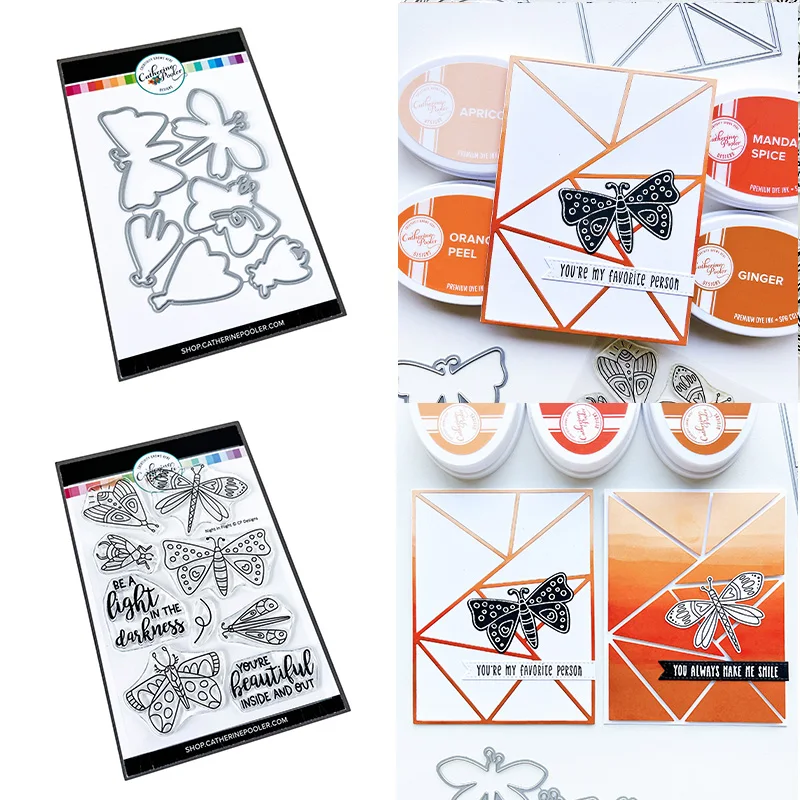 

Metal Cutting Dies Silicone Stamps Beautiful Butterfly Scrapbooking New Make Photo Album Card DIY Paper Embossing Craft Supplies