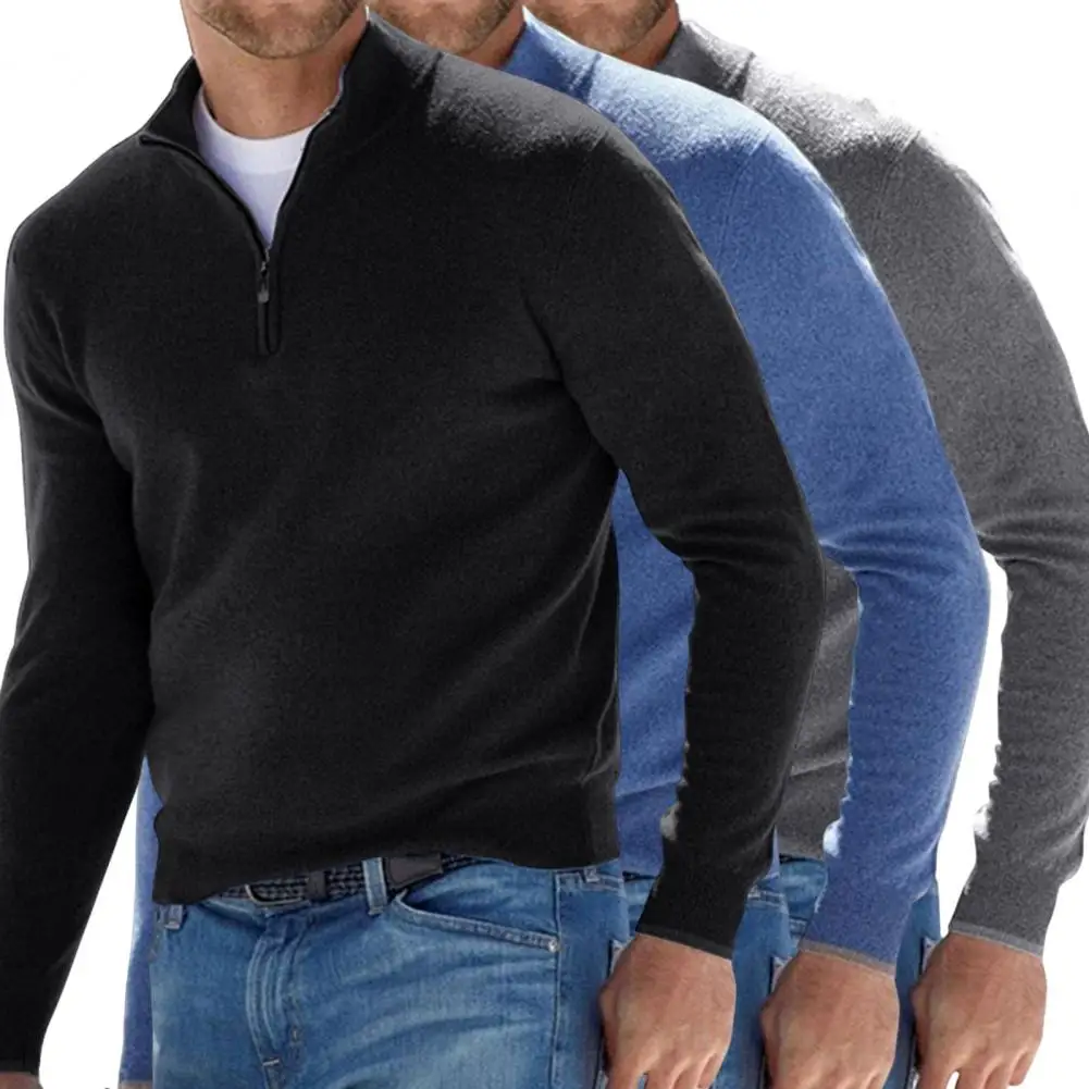 

Casual Stylish Thermal Pure Color Autumn Tops Plus Size Autumn Tops Zipper for Daily Wear