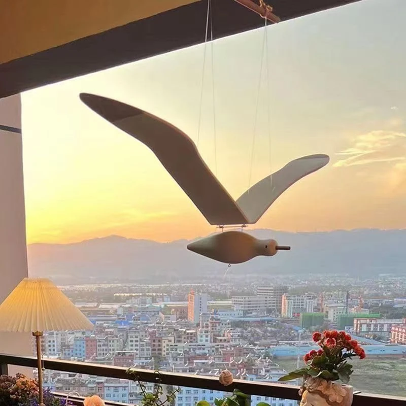 Подвесная деревянная подвеска в виде чайки крыльев