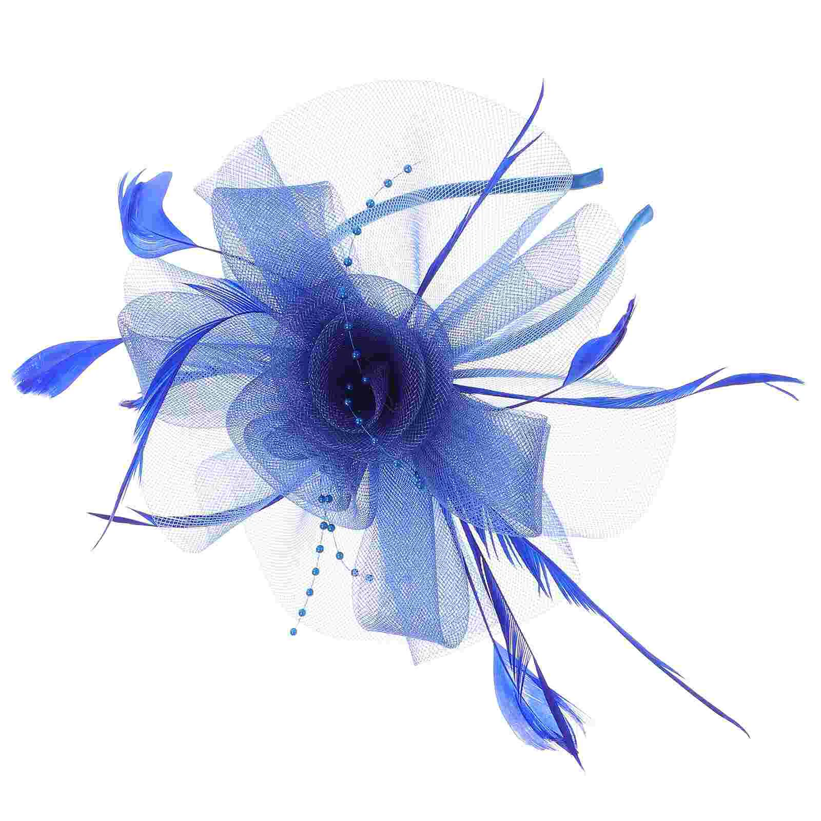 

Mesh Hair Accessories Woman Wedding Clip Derby Hat Bride Fascinator Headband