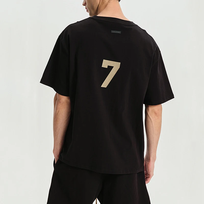 

Camiseta holgada informal de gran tamaño para hombre, ropa de moda para correr, entrenamiento de baloncesto, culturismo, Verano