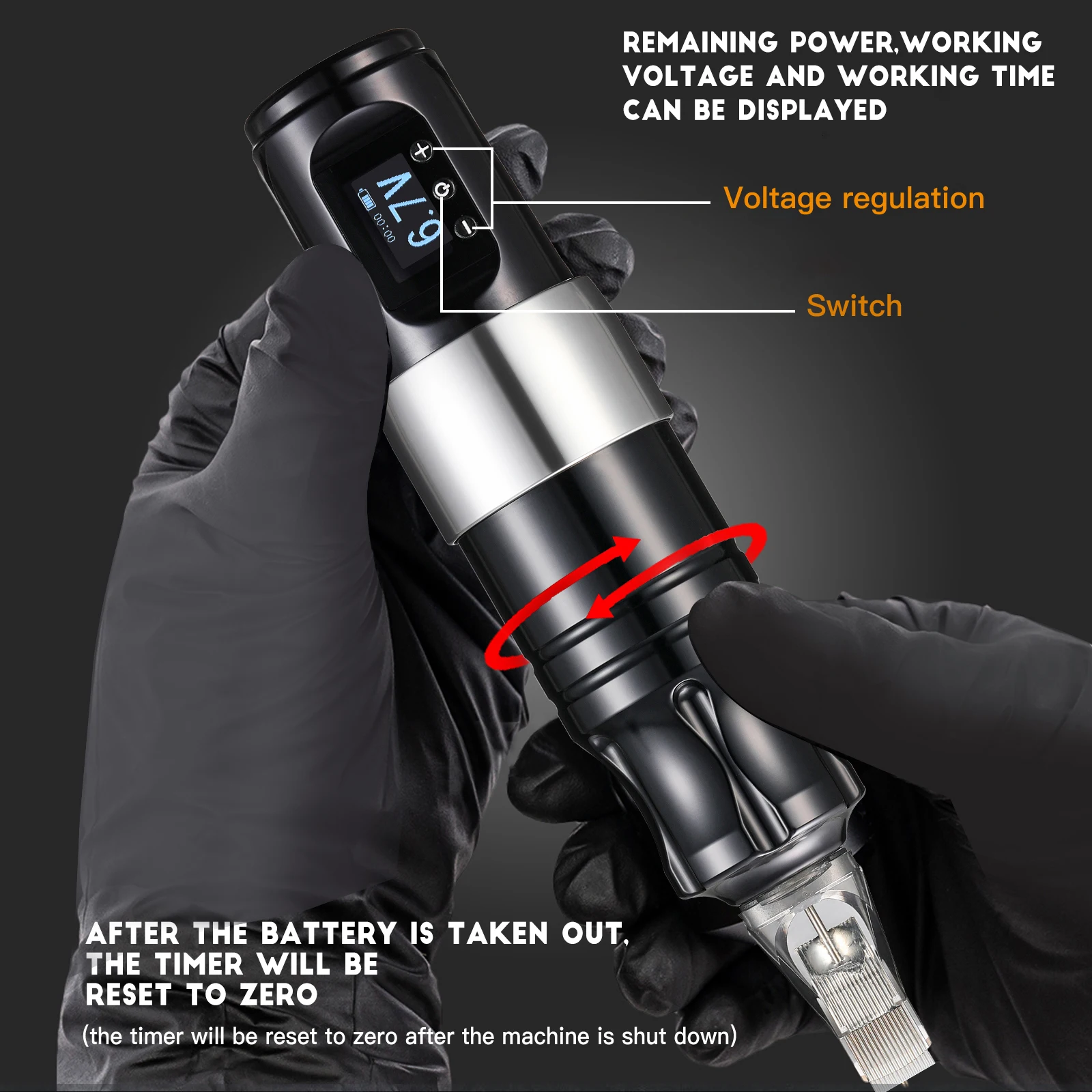 Ручка для тату-машинки беспроводной профессиональный мотор без сердечника с