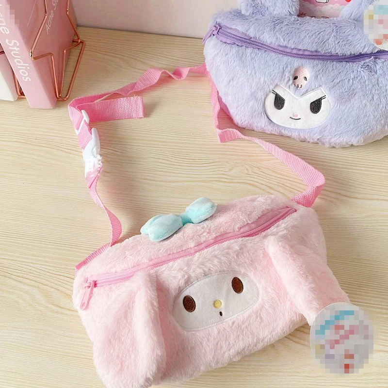 

Kawaii Sanrios Kuromi My Melody Cinnamonroll мультяшная плюшевая кукла для девочек нагрудные сумки для путешествий Сумки через плечо сумка для телефона в подар...