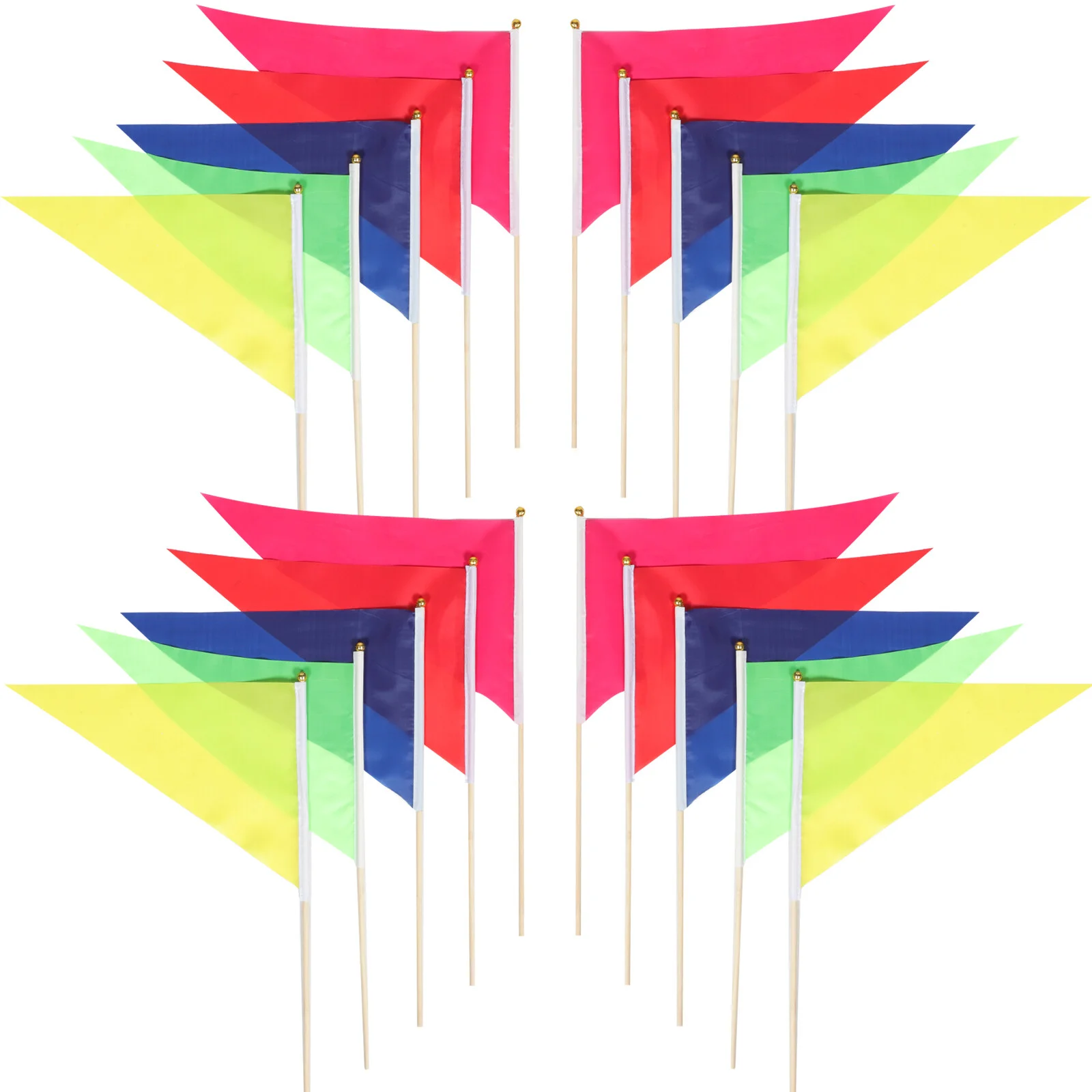 

20 Pcs Garden Supplies Pennant Banner Flags Triangular Landscape Sprinkle Water Durable Lawn Marking Marker Wooden Yard