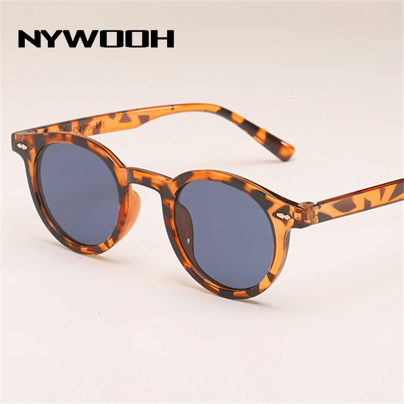 NYWOOH винтажные маленькие круглые солнцезащитные очки мужские классические