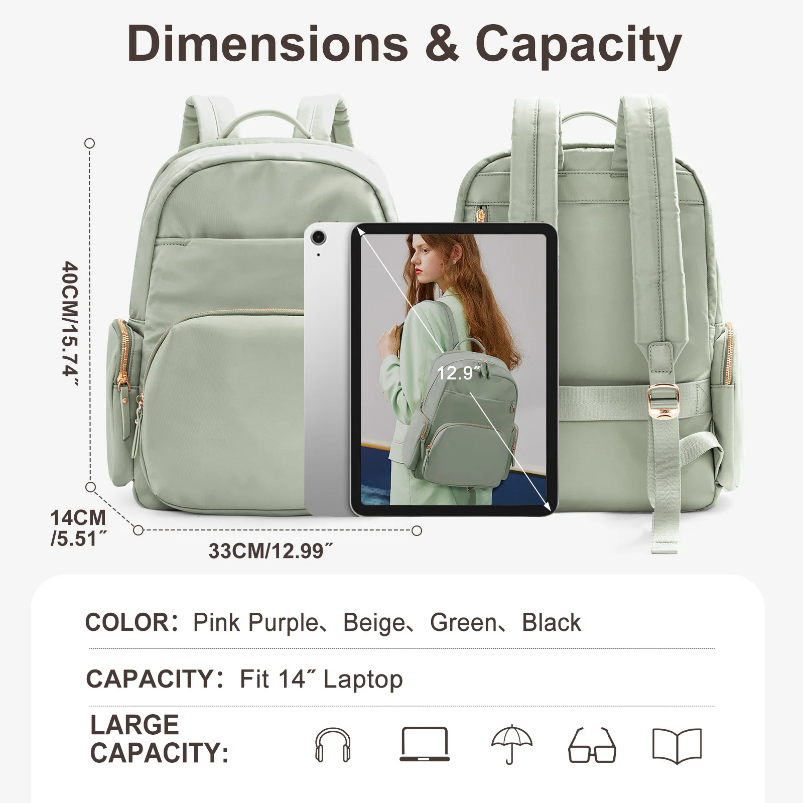 Нейлоновый мини-рюкзак для женщин