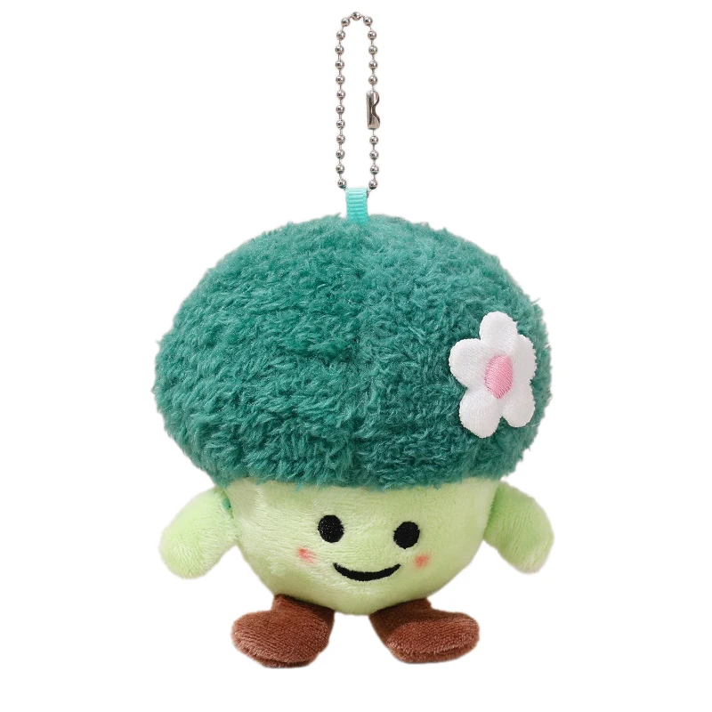 Овощная плюшевая игрушка брелок для ключей мультяшная кукуруза брокколи кулон