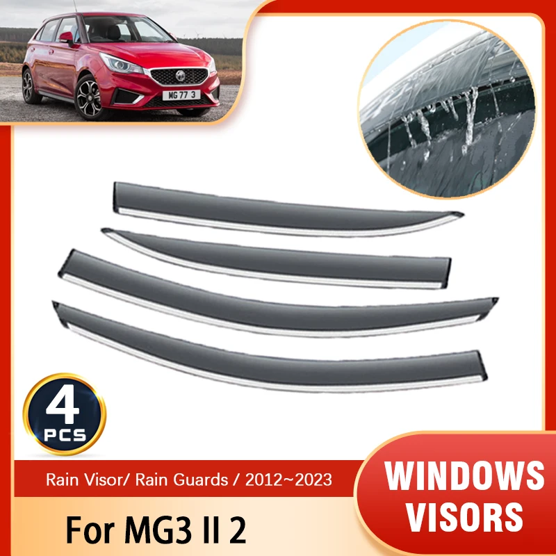 

Deflectors for MG3 II 2 2012~2023 2013 2014 2015 Auto Accessories Car Window Visors Rain Eyebrow Guards Wind Smoke Windscreens