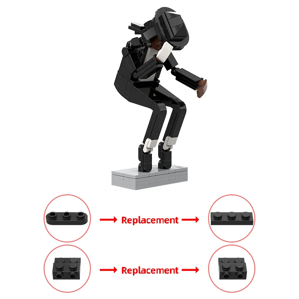 Строительные блоки MOC знаменитый танцор MJ модель экшн-фигурки кубики игрушки