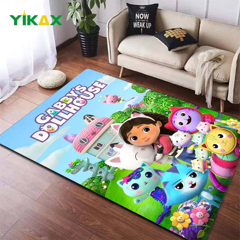 

Gabbys Dollhouse Cartoon Carpet Cute Aldult Living Room Rug Children's Room Decoration Floor Mat Anti-slip Entrance Doormat
