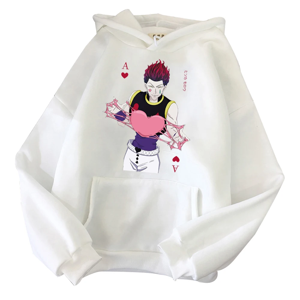 

Толстовка Hunter X Hunter с капюшоном, аниме худи Hunter Fan Gifts, пуловер в стиле Харадзюку, топы, уличная одежда унисекс