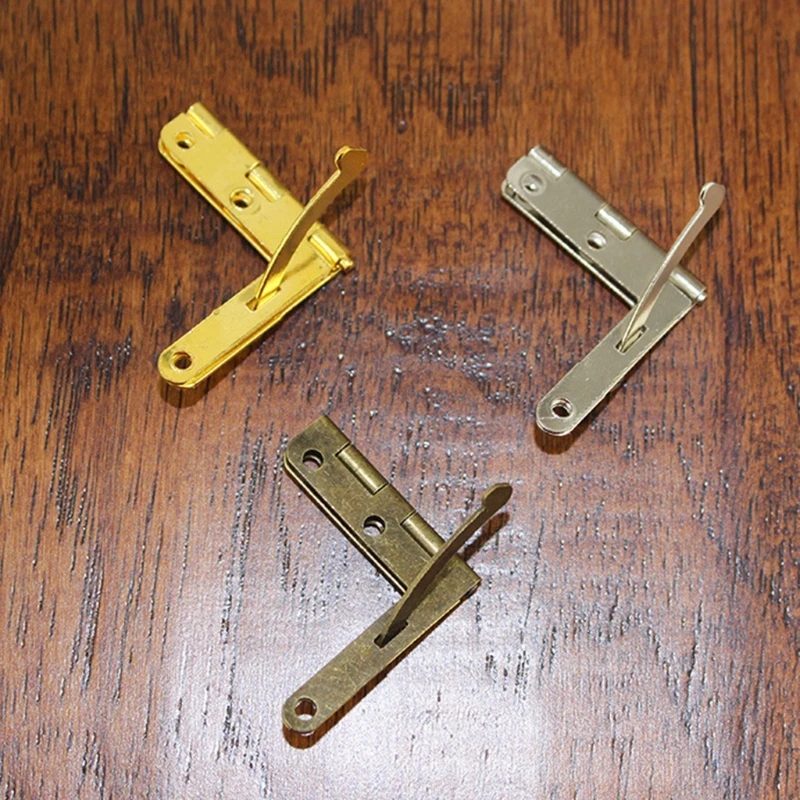 10 шт. 30x33 мм пружинный шарнир крышки 90 ° для античных ювелирных изделий винный