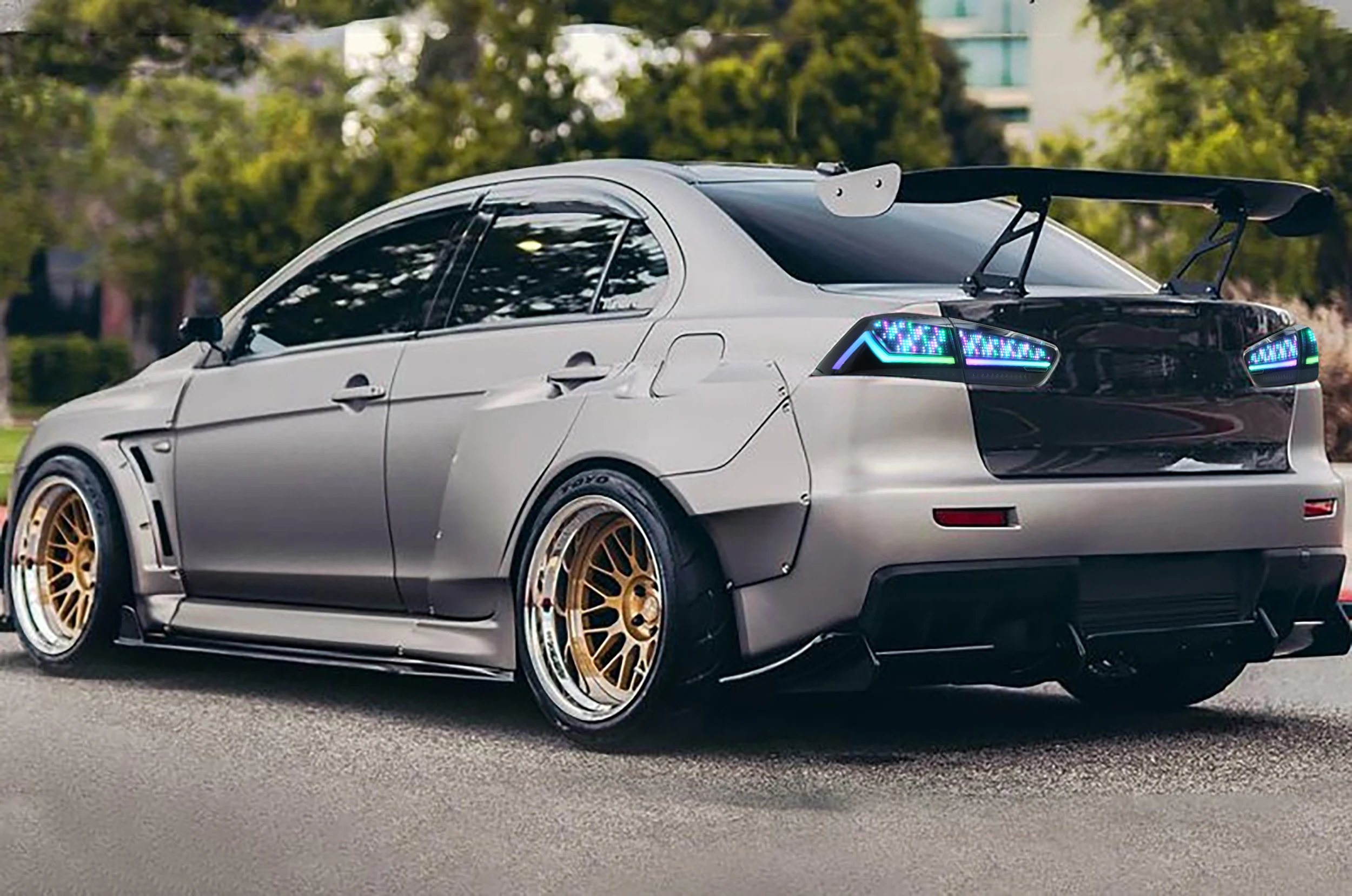 DK Motion светодиодные задние фонари RGB для Nissan Mitsubishi Lancer 2008-2018 EX EVO динамические