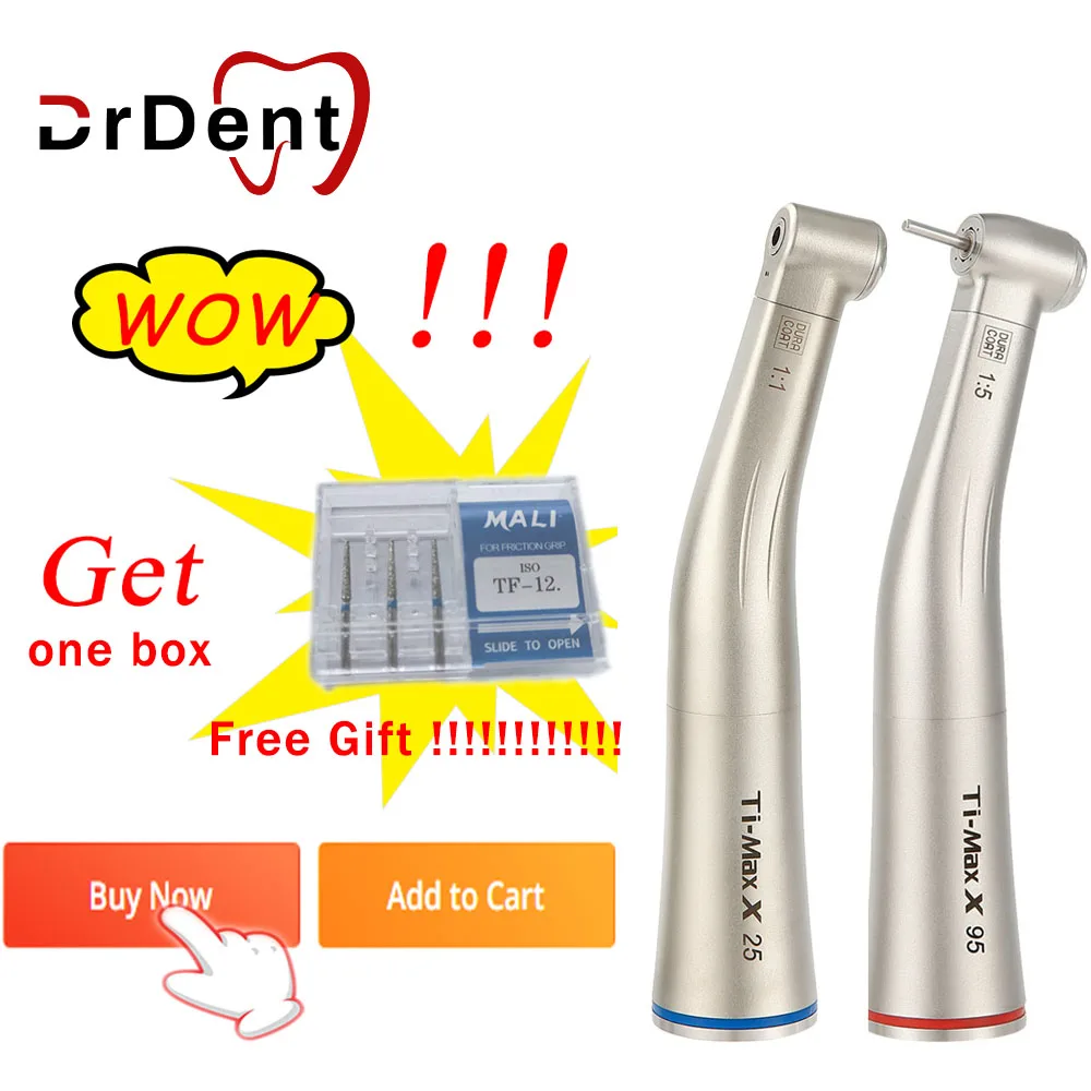 

NSK Push Button Contra Angle Handpiece X95 Dental Fiber Optic 5/1 led Against Ceramic Water Spray Tool Dentistry