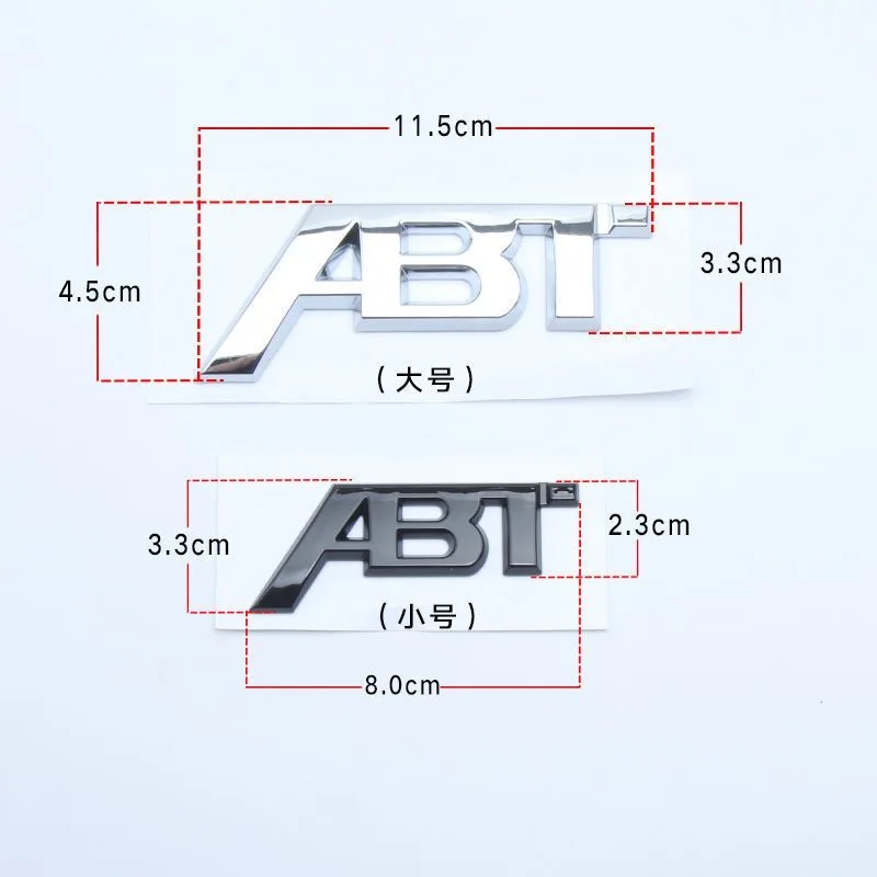 Фото 3D ABS ABT наклейка на задний багажник автомобиля с буквенным логотипом для A3 A4 A5 A7 A7 Q3 Q5 Q7 TT RS6 RS3 аксессуары №3