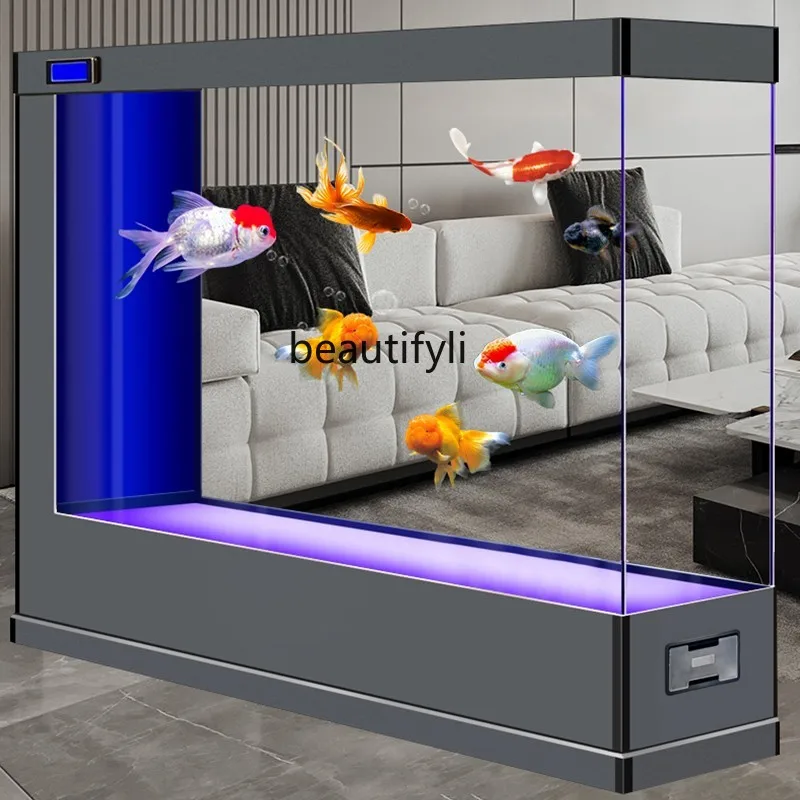 Стеклянный аквариум для гостиной новый экран перегородка стена пол из