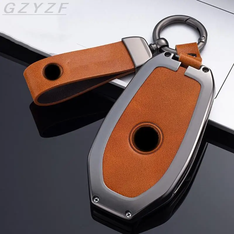 Кожаный + цинковый сплав чехол для автомобильного ключа BMW 5 7 серии G11 G12 G30 G31 G32 I8 I12