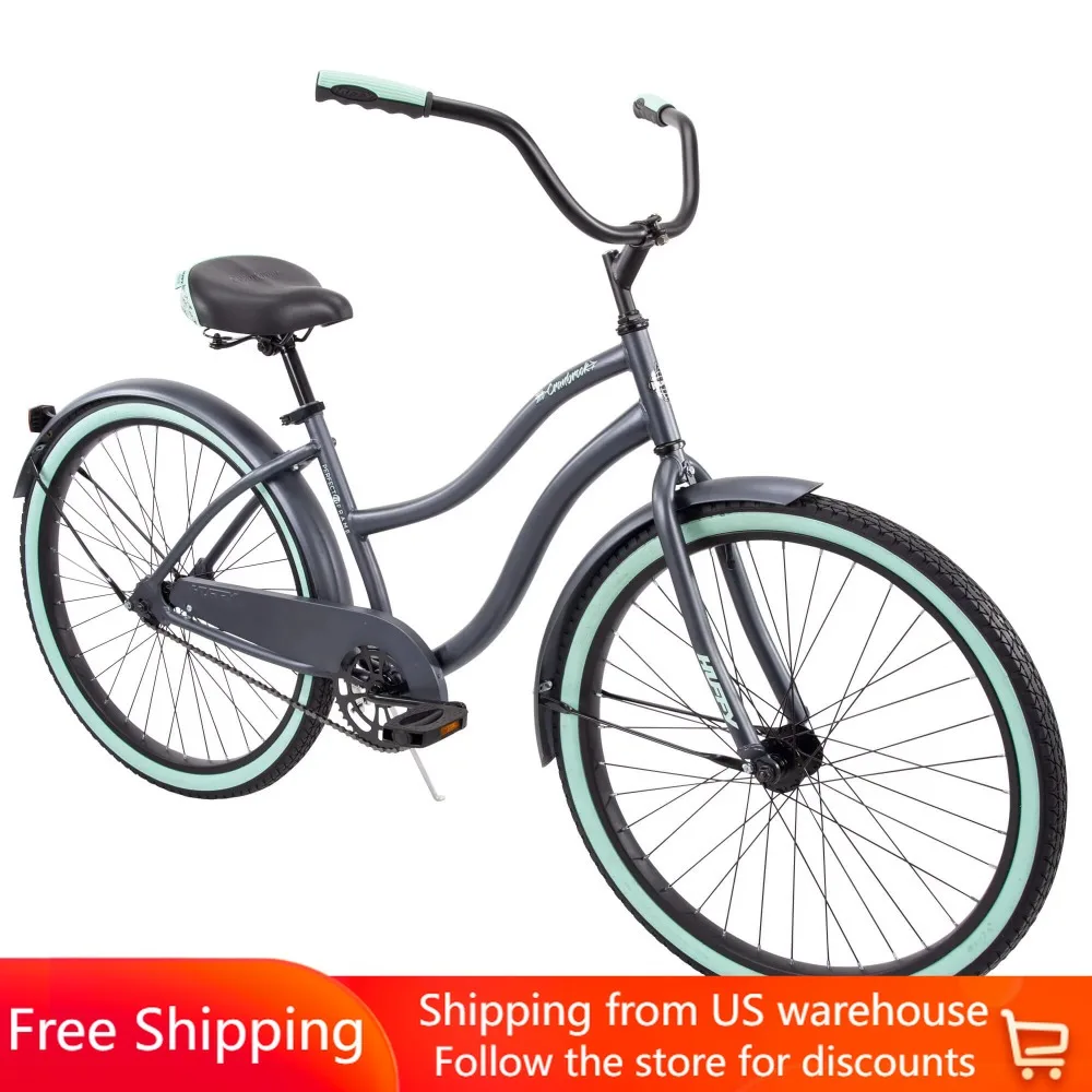 

Huffy 26 Inch Cranbrook Women's Comfort Cruiser Bike, Gray Free Shipping