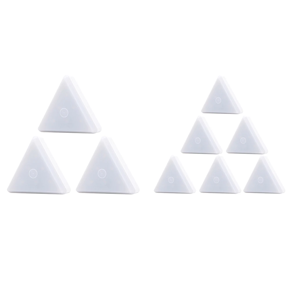 

3/6pcs LED Touch Sensor Light Colorful RGB Lamps Triangular Remote Light