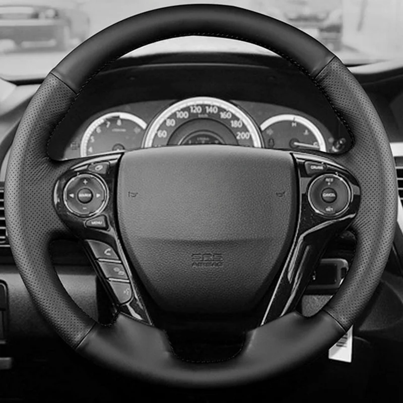 Оригинальный чехол из натуральной кожи для автомобильного рулевого колеса Honda