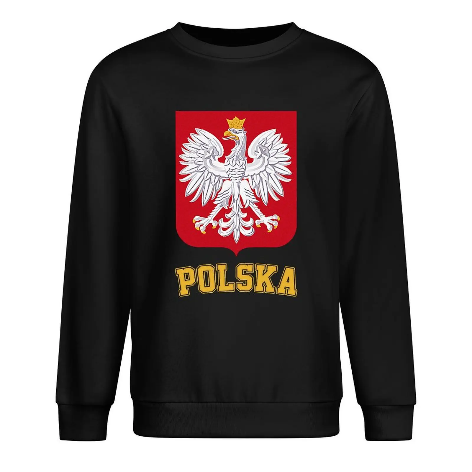 Винтажный стиль пуловер с флагом Польского орла толстовка капюшоном мужская
