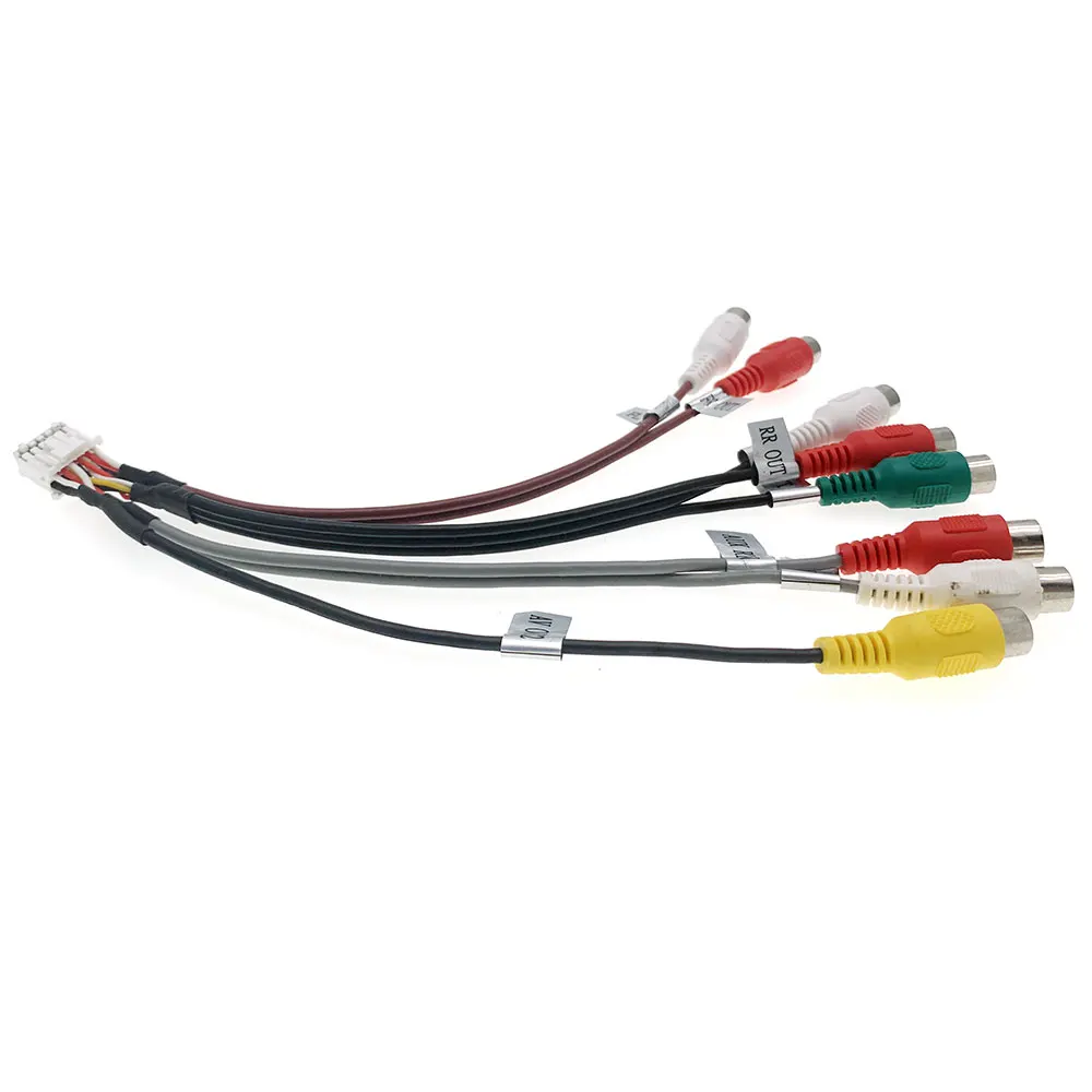 Фото 12 Pin Автомобильный Универсальный 8 RCA CCD AUX AV IN выход сабвуфер жгут проводов кабель адаптер проводка соединитель Android DVD Радио №3