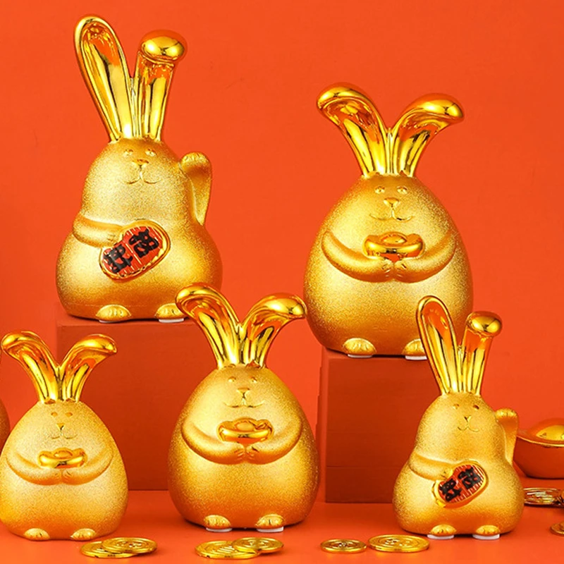 

Декоративная копилка со знаками Зодиака, кролик, монета со знаками Зодиака, контейнер для монет, подарок, талисман кролика из китайского знака, настольный декор