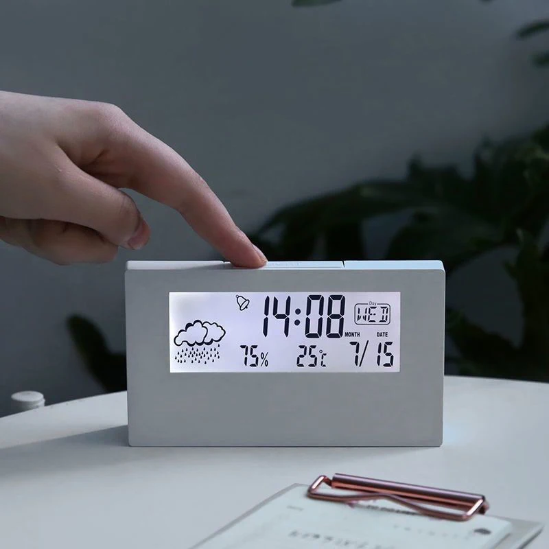 

Calendar Bedside Desktop Clock Vintage Glow Tube Kitchen Cute Table Clock Small Desk Decorating Sveglia Desktop Clock AA50ZZ