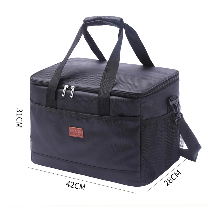 Super Large 32L Thermal Cooler Bag with Hard Liner Insulated Picnic Lunch Box Fresh Drinking for Camping BBQ Outdoor Parties images - 6