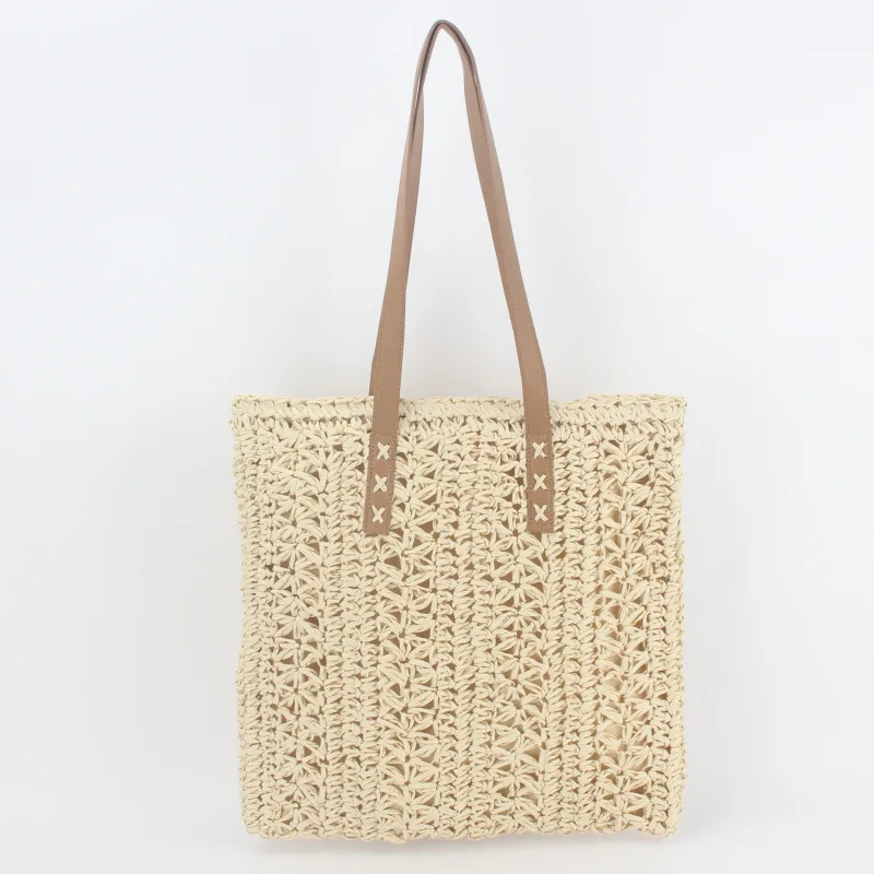 

Rattan Women Shoulder Bags Woven Female Handbags For Women Large Capacity Summer Beach Straw Bags Casual Tote Ladies Hand Bags
