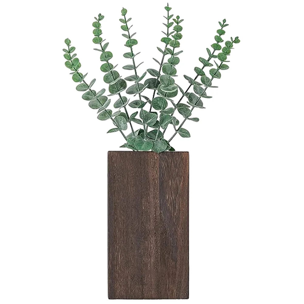 

Wooden Flower Pot Coffe Table Decoration Basket Hanging Artificial Plants Fake Office