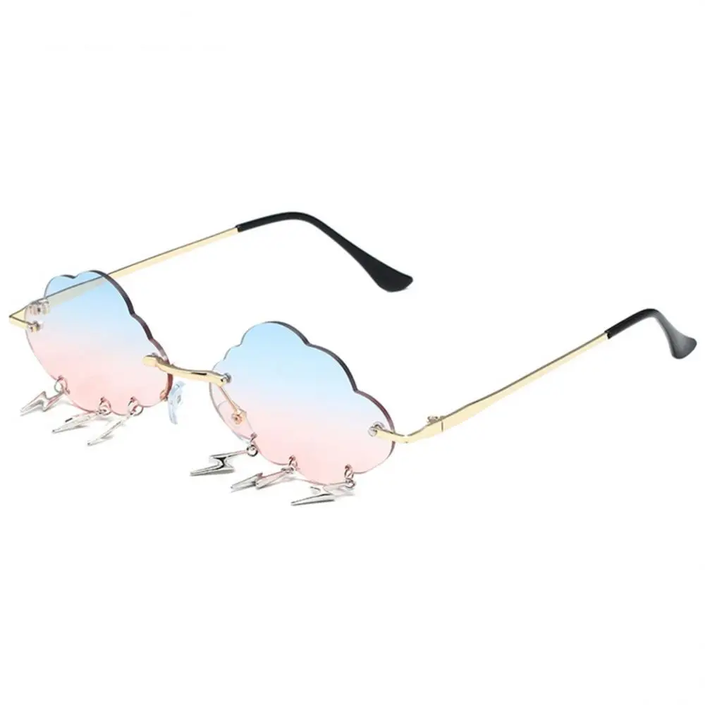 

Women Sunglasses Colorful Anti-uv Cloud Personality Irregular Summer Party Glasses Travel Rimless Gradient Lenses Girl