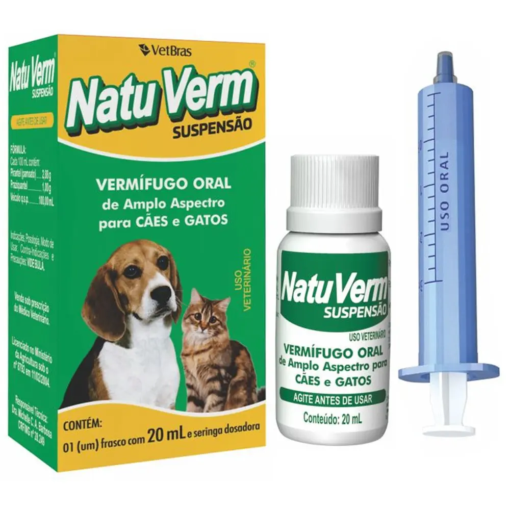 

Vermífugo Natu Verm Suspension For Dogs And Cats 20ml