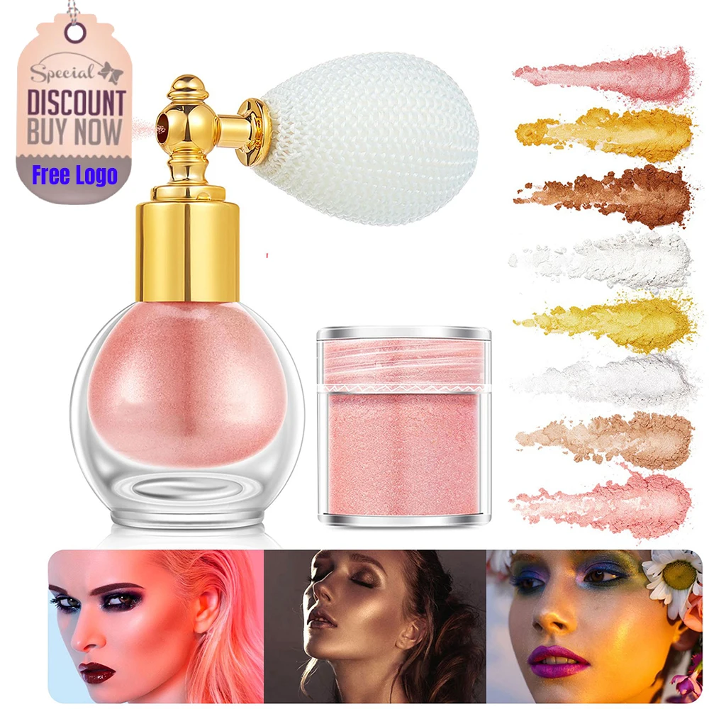 

Фирменный хайлайтер, спрей, пудра, осветляющая перламутровая блестящая пудра, спрей для макияжа глаз, аромат для тела, маникюр с логотипом на заказ