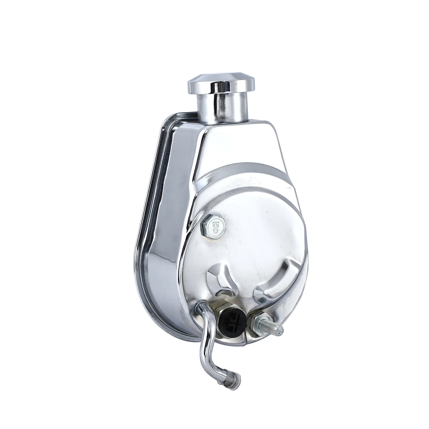 Фото Насос гидроусилителя руля Chrome Saginaw Style с кронштейном и шкивом с одним пазом для BBC SBC Chevy PSPK-201C №2
