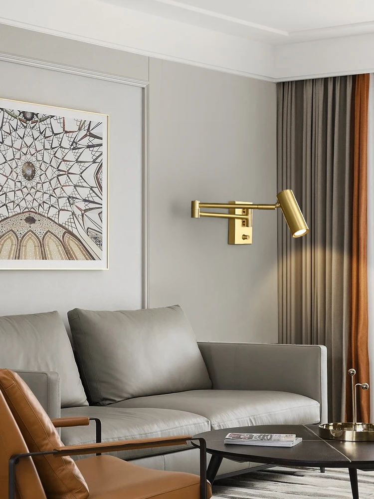 Современная складная телескопическая длинная настенная лампа в скандинавском