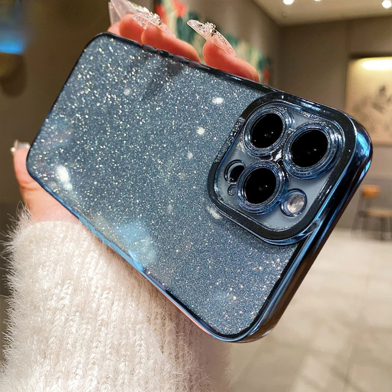 

Силиконовый чехол с квадратным покрытием и блестками для iPhone 14 13 12 11 Pro Max 12 13 Mini X XR XS 7 8 Plus SE 2022, мягкий чехол с блестками
