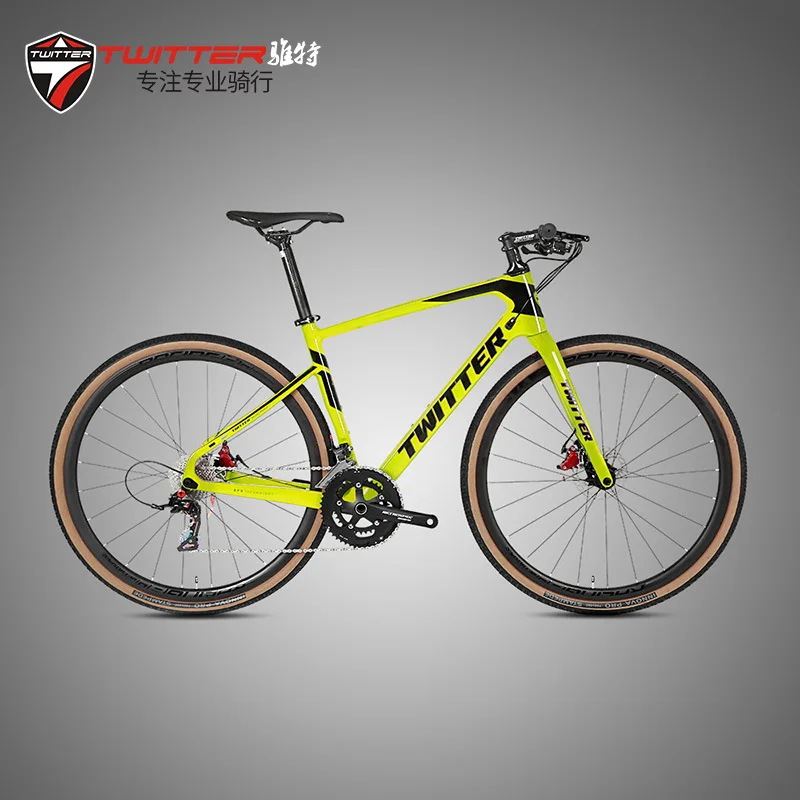 TWITTER bicycle GRAVEL RS-22S Double disc brake carbon fiber road bike bucket version12*142mm 700*40C/EPS/inner line gravel bike images - 6