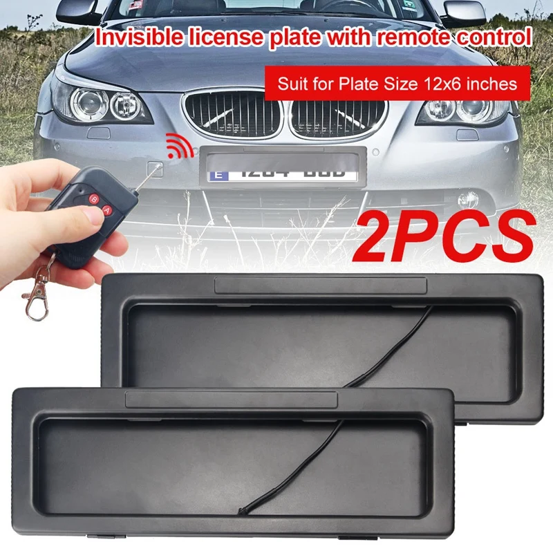 

Front Rear License Plate Frame Electric Remote Control Flip License Plate Holder for Australian Standard