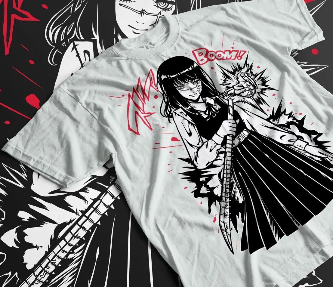Мужская футболка с Бензопилой черная рубашка принтом из аниме CSM Denji Power