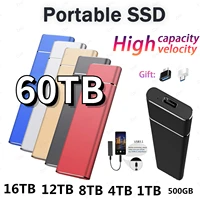new 60tb portable ssd external solid state drive for laptop type c usb memory 3 1ssd 16tb 500gb hard drive flash memory for pc