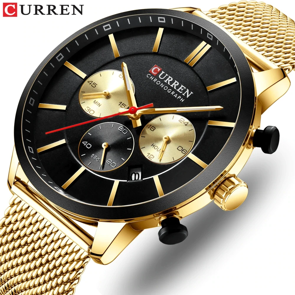 

CURREN 8340 Watch Mens Casual Business Chronograph Watches Men Wrist Luxury Quartz Waterproof Wristwatches Relogio Masculino