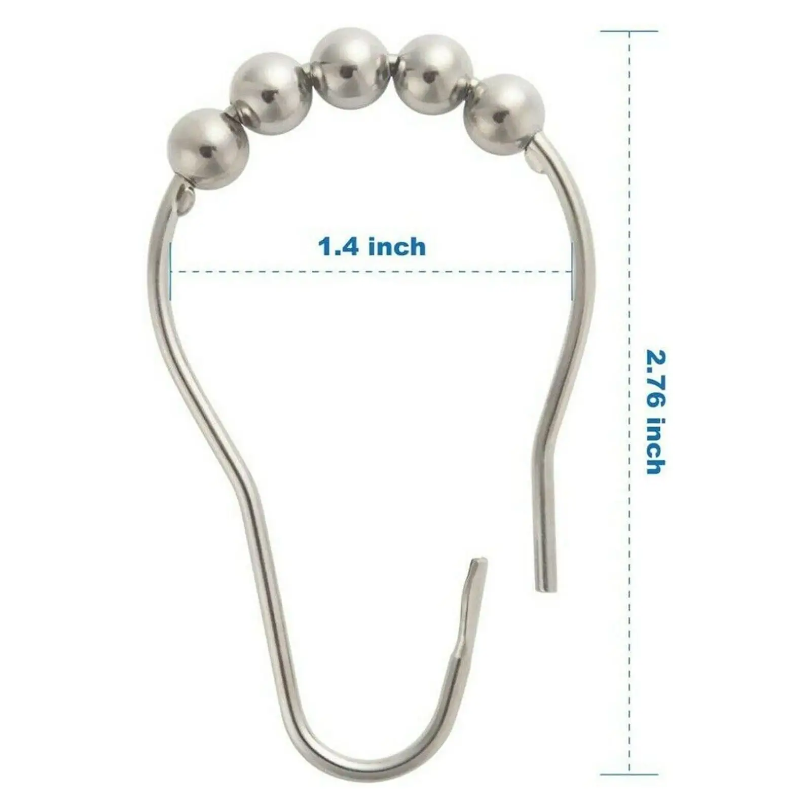 

Крючки для душевой занавески из нержавеющей стали, нержавеющие декоративные вешалки, прочная Пряжка для чулана, душевой штанги, ванной комн...