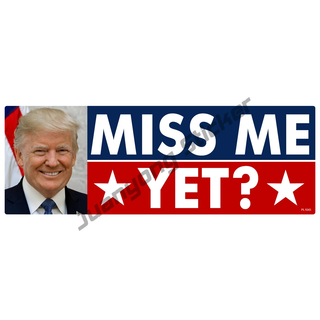 

Miss me Yet Trump Sticker - Bumper Car Truck Vinyl Decal MAGA President Novelty JDM Creative Refit Waterproof Sticker Decor