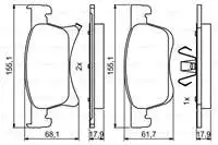 

BOSCH 0986424707 ON BRAKE BALATASI ASTRA H - MERIVA A - MERIVA B - ZAFIRA B - CORSA C - COMBO C Y17DT Z17DTH KAMPANYALI (.)