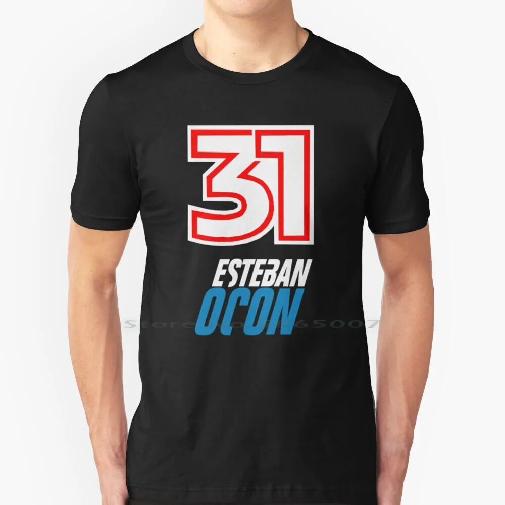 

Esteban Ocon 31 T Shirt 100% Cotton Esteban Ocon 31 Alpine Team Team 2021 Big Size 6xl Tee Gift Fashion
