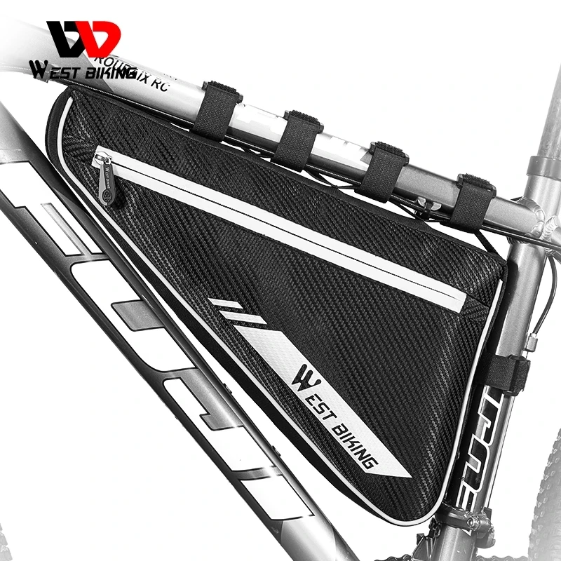 

WEST BIKING Bike Bicycle Bag Front Tube Frame Handlebar Waterproof Cycling Bags Triangle Pouch Frame Holder Bicycle Accessories