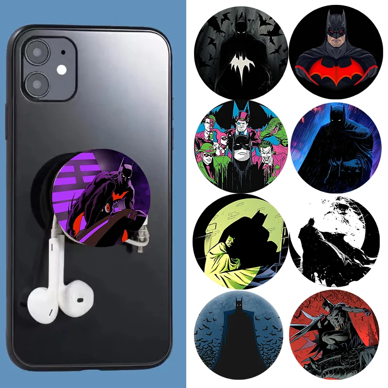 

Batman DC Popping Mobile Phone holder Lazy Airbag Retractable Gift Fall prevention Cool Cartoon Compact Paste Type Mobile Stand